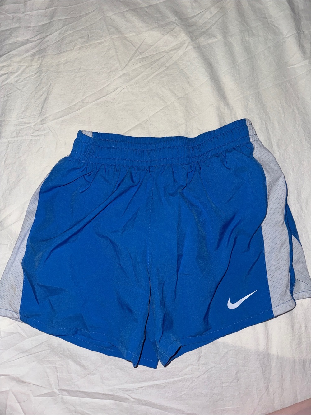 Nike Royal Blue Running Shorts with White Swoosh
